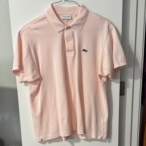 Lacoste Men's Light Pink Polo Shirt